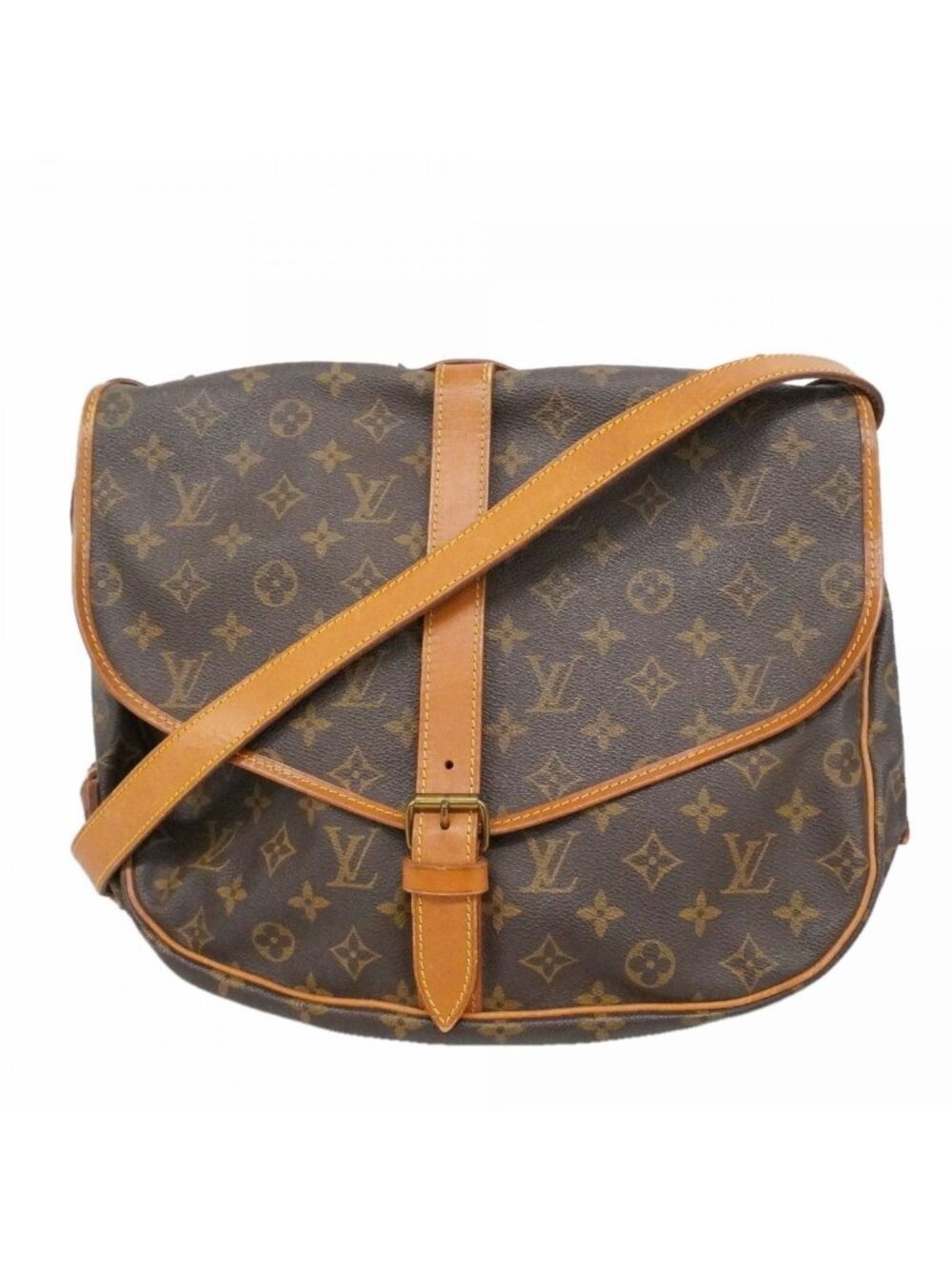 Louis Vuitton Shoulder Bag Monogram Saumur 35 Brown